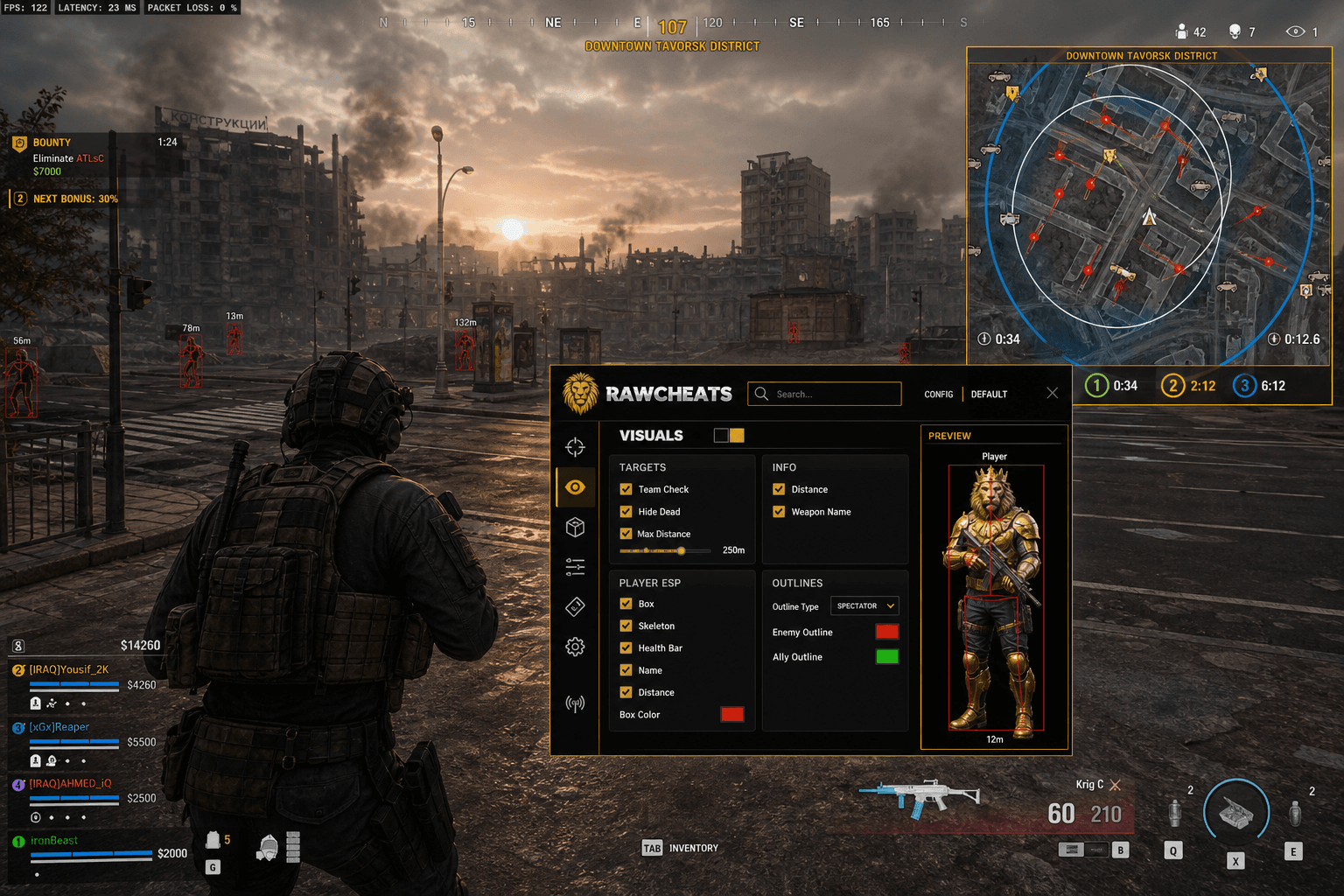 Best Call of Duty: Warzone Radar in 2026 — What Actually Works — in-game screenshot showing RawCheats overlay