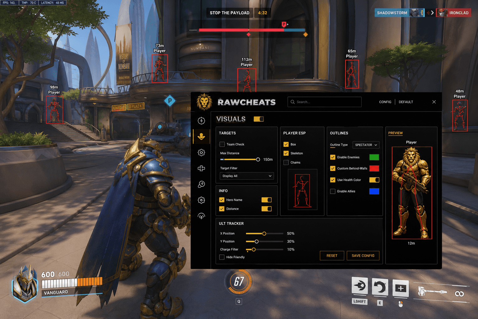 Best Overwatch 2 Esp in 2026 — What Actually Works — in-game screenshot showing RawCheats overlay