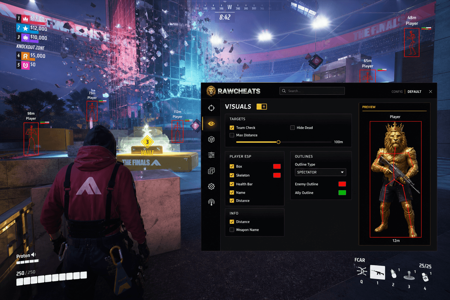 The Finals Esp — Player & World ESP (2026) — in-game screenshot showing RawCheats overlay